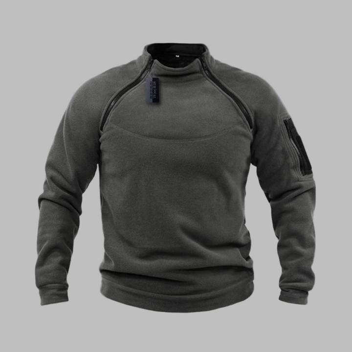 Men's wind-resistant thermal outdoor sweater. Essential warm top for cold weather and outdoor adventures.