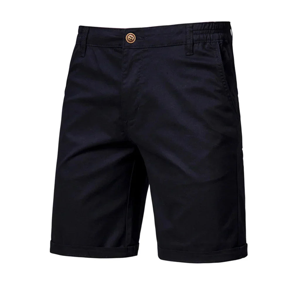 Men's Wyatt smart casual chino shorts in classic beige, ideal for effortless summer style.