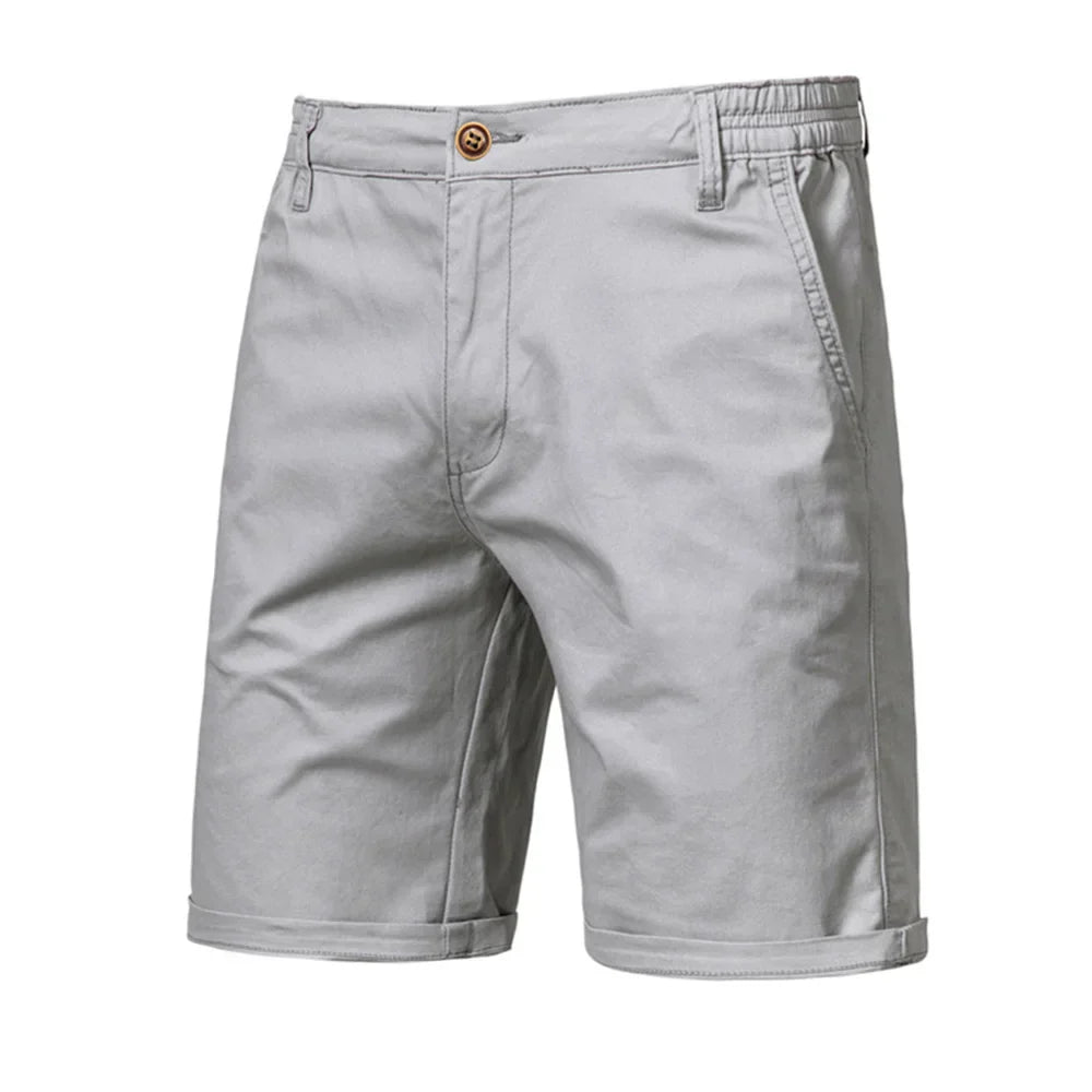 Wyatt men's stylish chino shorts for warm weather, featuring a modern cut & relaxed fit.