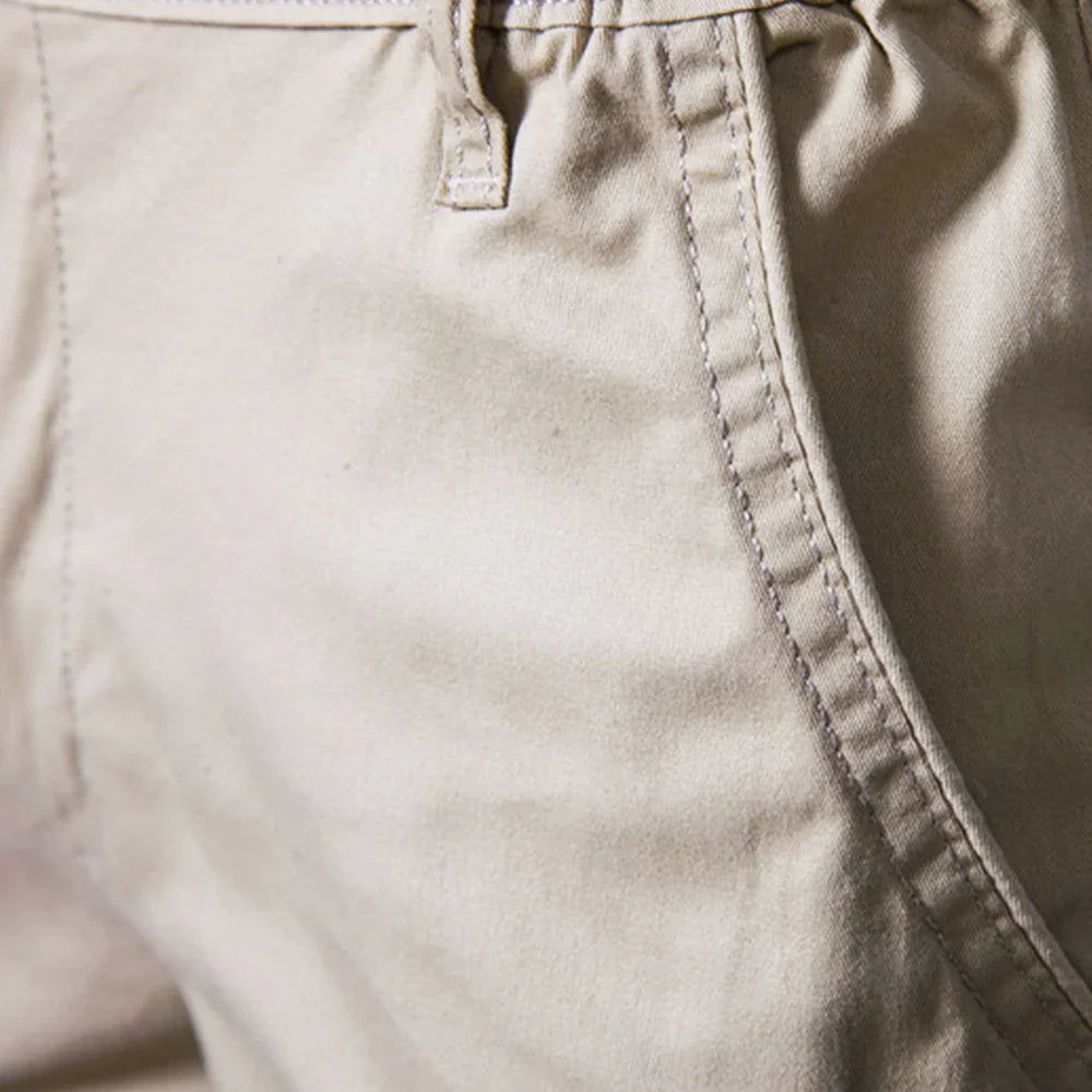 Full-length view of Men's Wyatt smart casual chino shorts, perfect for versatile summer outfits.