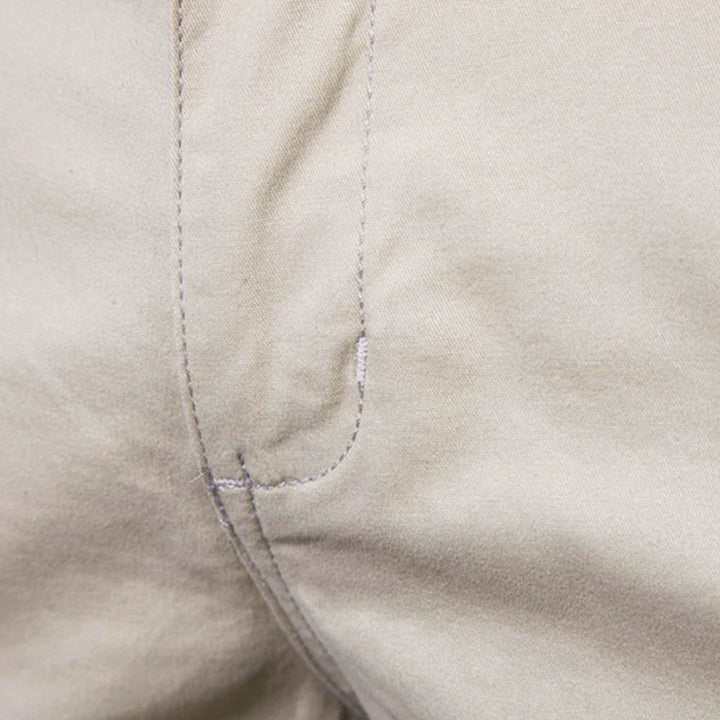 Men's Wyatt comfortable shorts on a hanger, highlighting their soft fabric and everyday summer style.