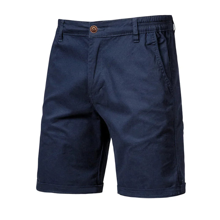 Close-up of fabric texture on Wyatt men's comfortable chino shorts, excellent for breathable summer wear.