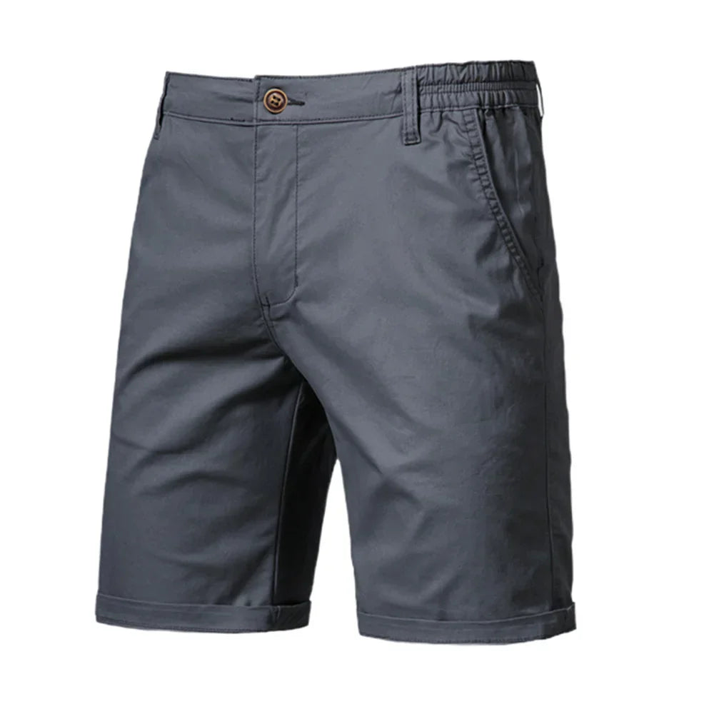 Side profile of Wyatt men's relaxed fit shorts, designed for ultimate comfort & smart casual summer style.