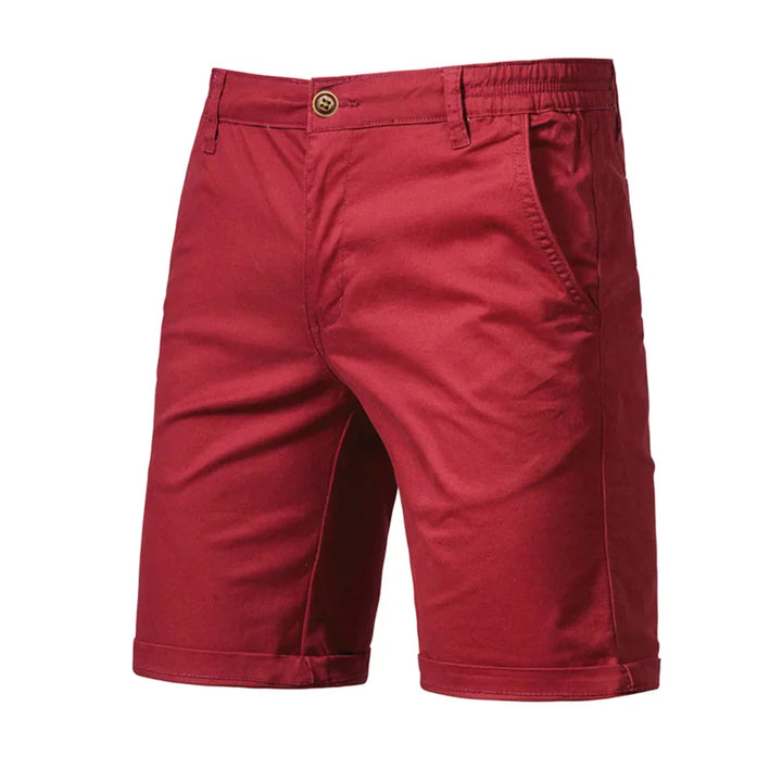 Men's Wyatt versatile chino shorts folded neatly, ready for effortless everyday summer wear.
