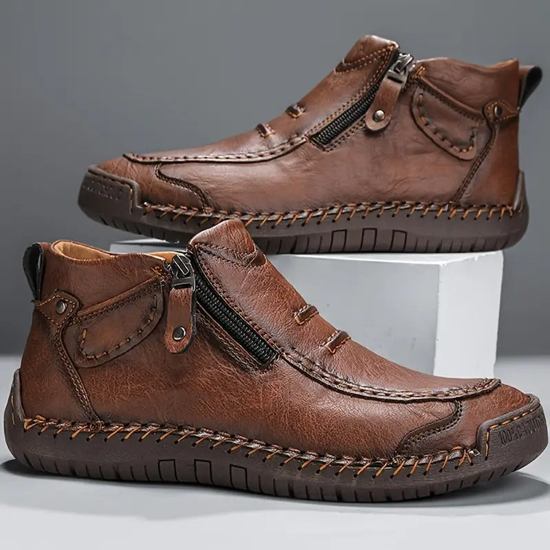 Close-up of Men's Zack orthopedic shoes showcasing shock-absorbing sole