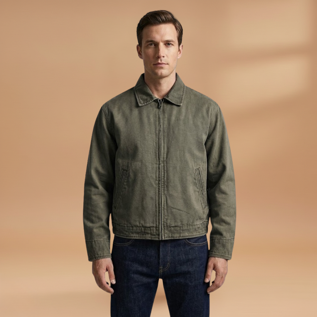 Versatile men's outerwear: zip front bomber jacket for everyday style.
