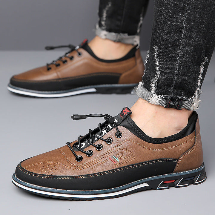 Mens barefoot lace-up shoes in sleek black. Natural comfort for everyday wear & smart casual fashion.