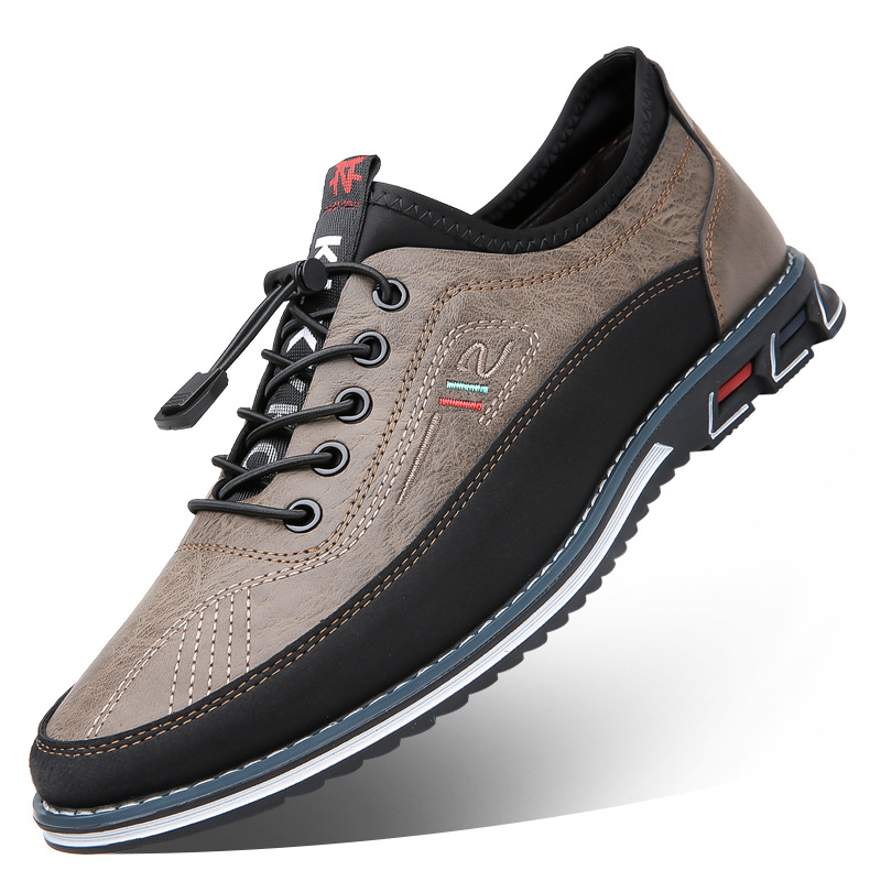 Versatile black mens sneakers. Barefoot lace-up design for natural comfort & modern fashion.