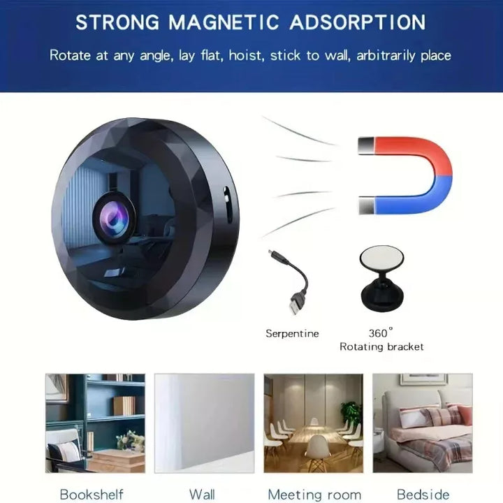 HD mini security camera, easy to install WiFi camera with reliable motion alerts.