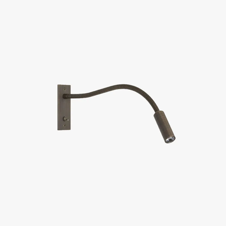 Minimalist indoor LED wall lamp with adjustable spotlight, perfect for bedroom reading.