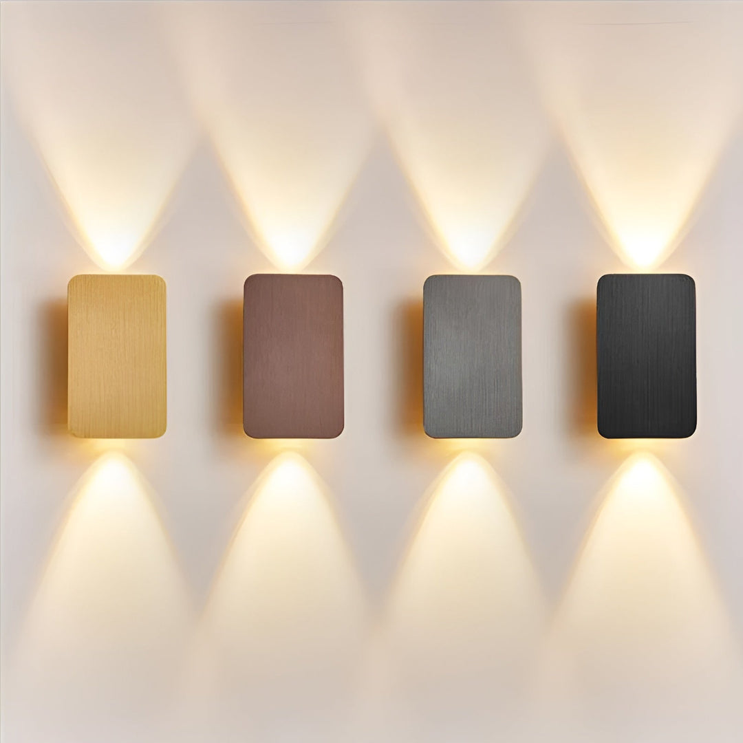 Stylish minimalist LED home wall light. Modern aluminum design, energy-efficient for various interior spaces.
