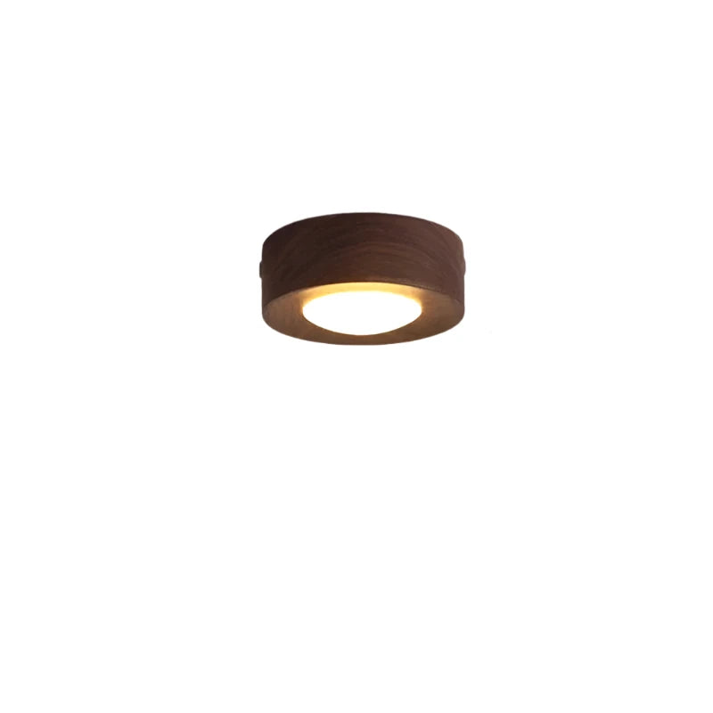 Zenido UK minimalist walnut wood round light, a sleek addition to any room