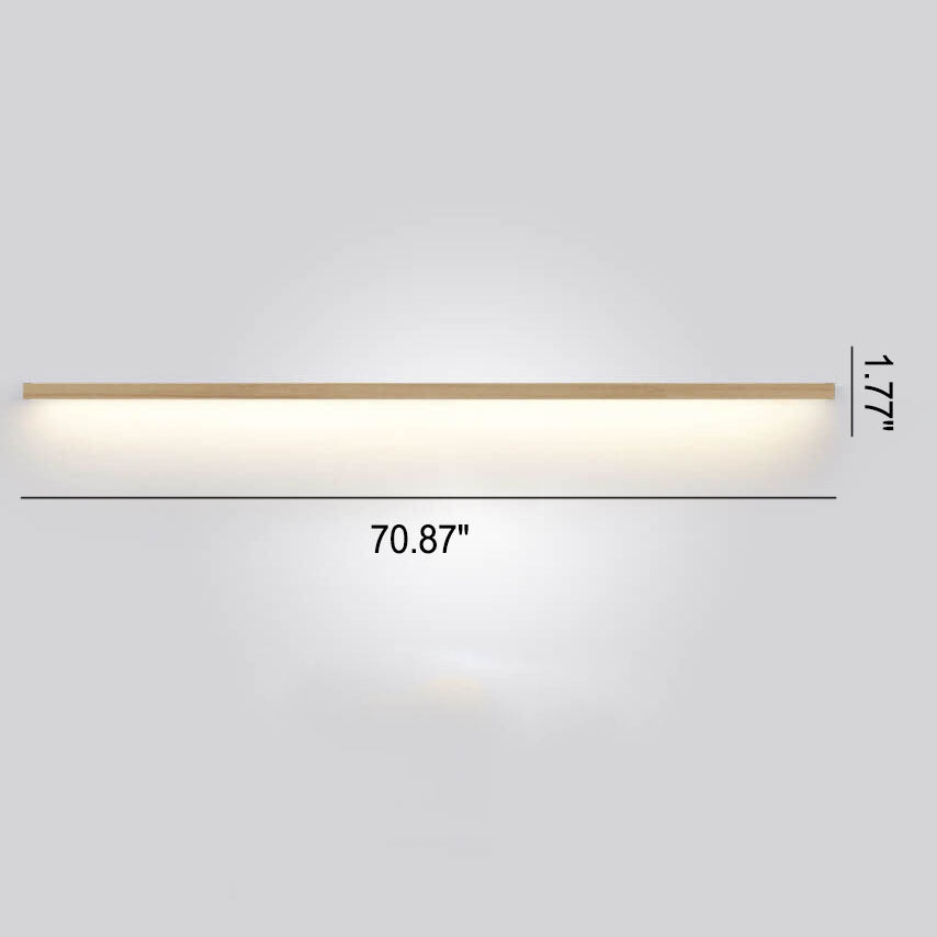 Minimalist design wooden wall lamp with integrated LED
