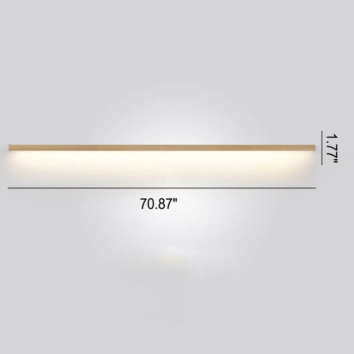 Minimalist design wooden wall lamp with integrated LED
