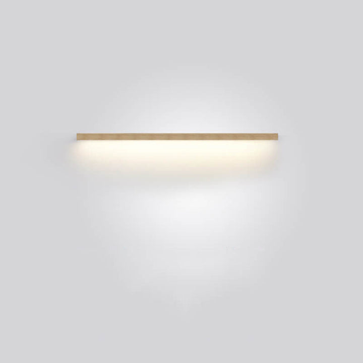 Warm and inviting ambient light from a wooden wall lamp