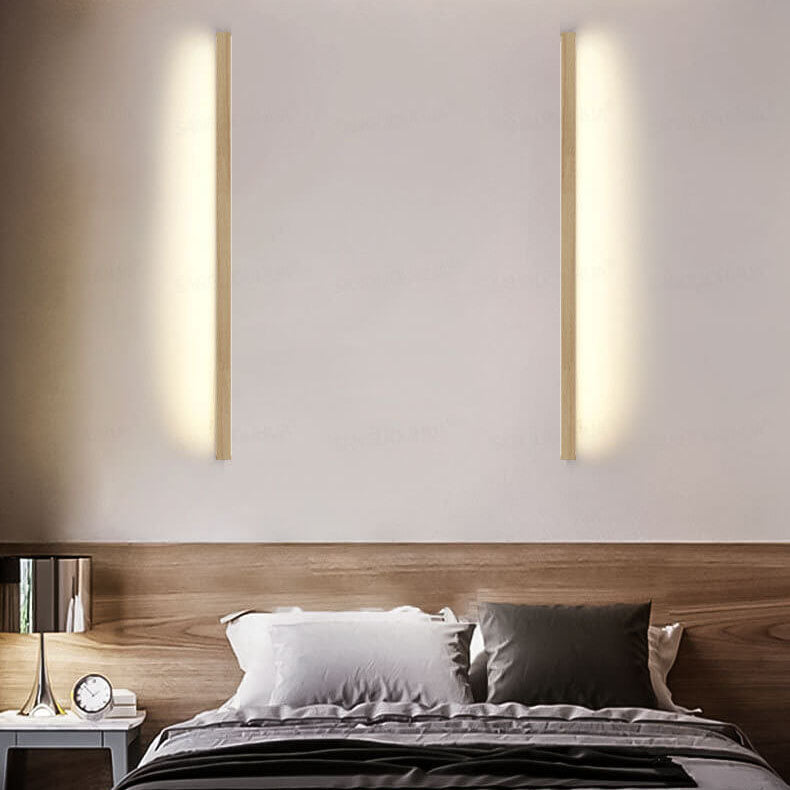 Add warmth with this minimalist wooden wall lamp