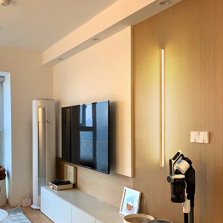 Dimmable ambient lighting from a natural wood wall lamp