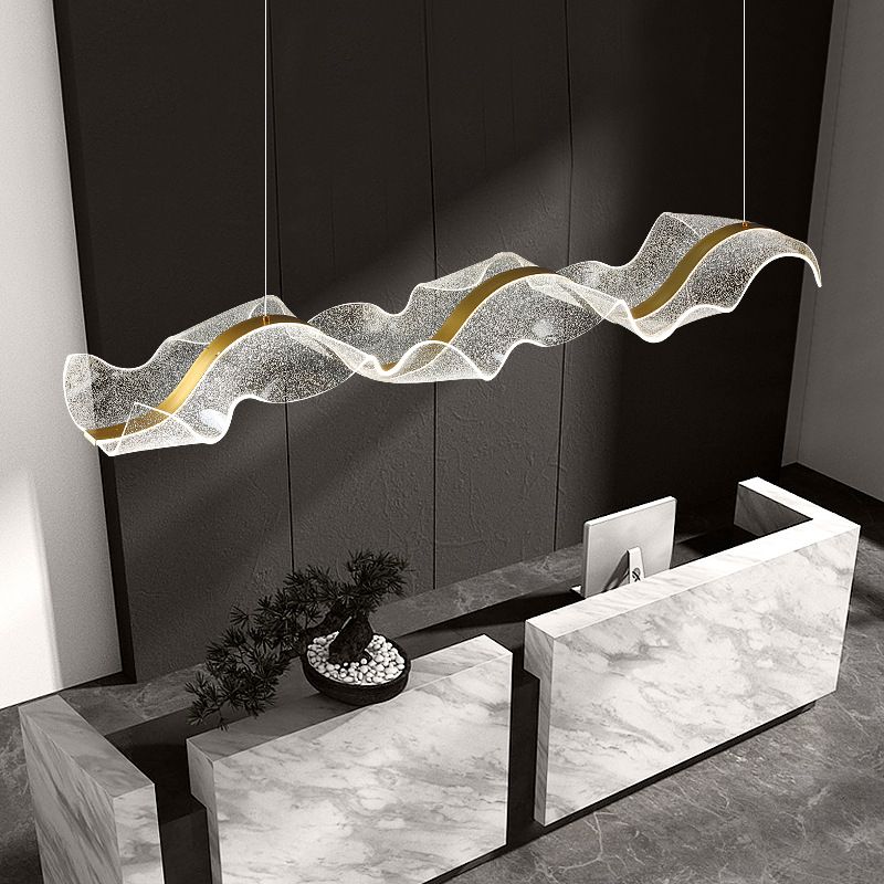 Contemporary LED ceiling lamp, Modelo Wave, dimmable, perfect modern interior decor.