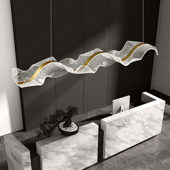 Contemporary LED ceiling lamp, Modelo Wave, dimmable, perfect modern interior decor.
