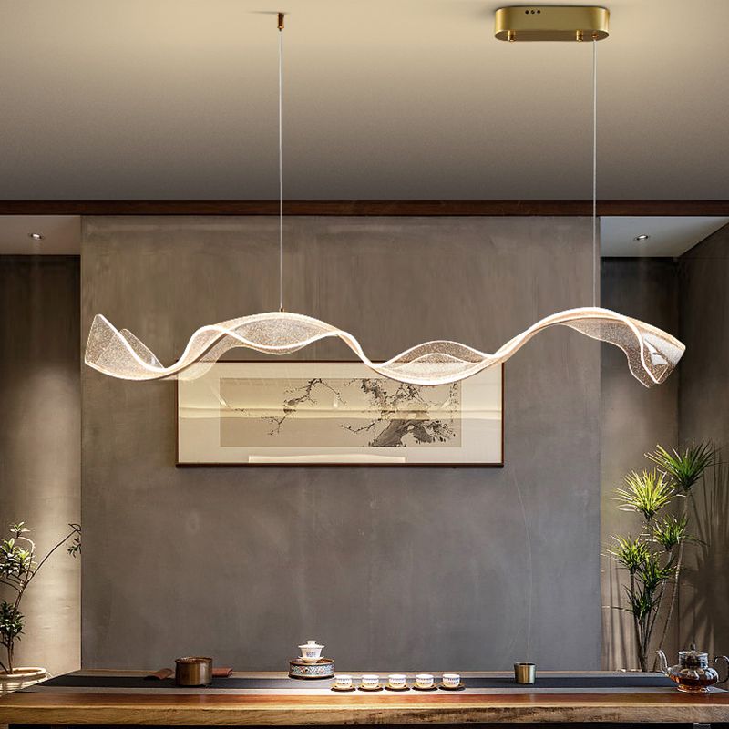 Stylish Modelo Wave pendant light, LED, dimmable for modern home lighting, white light.