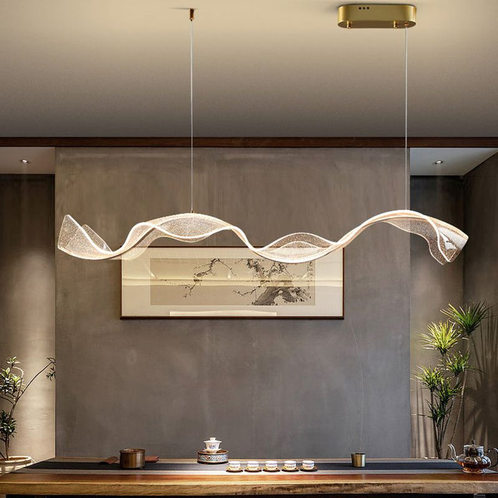 Stylish Modelo Wave pendant light, LED, dimmable for modern home lighting, white light.