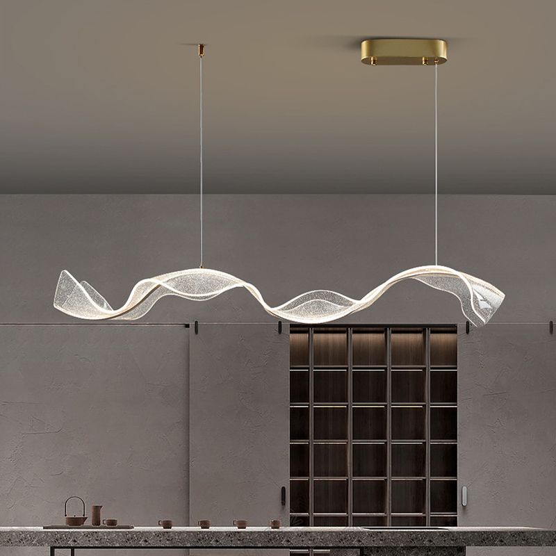 Dimmable LED pendant light, Modelo Wave, contemporary design for modern home ambiance.