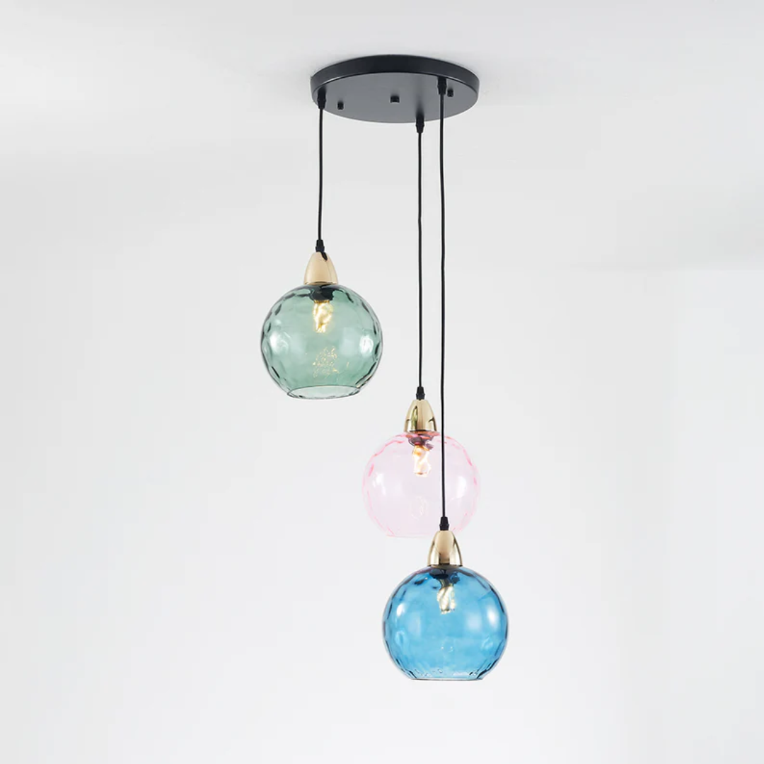 Sophisticated 3-light cluster pendant lamp, a modern decorative ceiling light for ambiance.