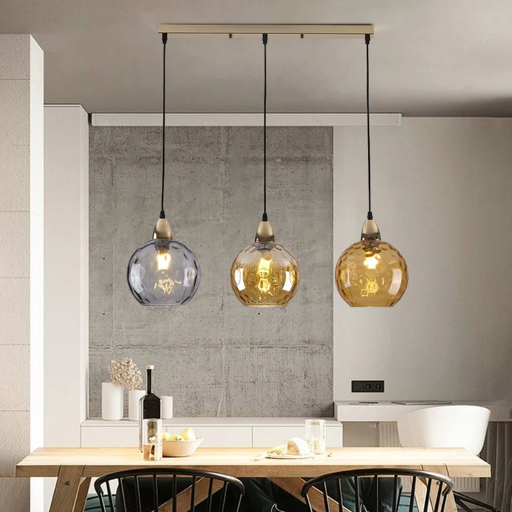 Indoor LED cluster pendant lamp, 3-light modern lighting for dining and living rooms.