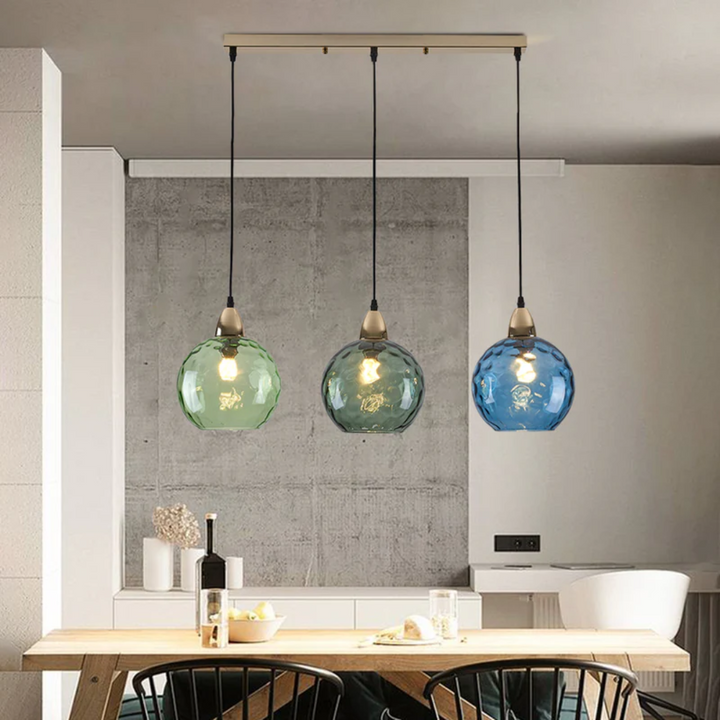 Decorative 3-light modern pendant lamp, adjustable ceiling fixture creating an elegant ambiance.
