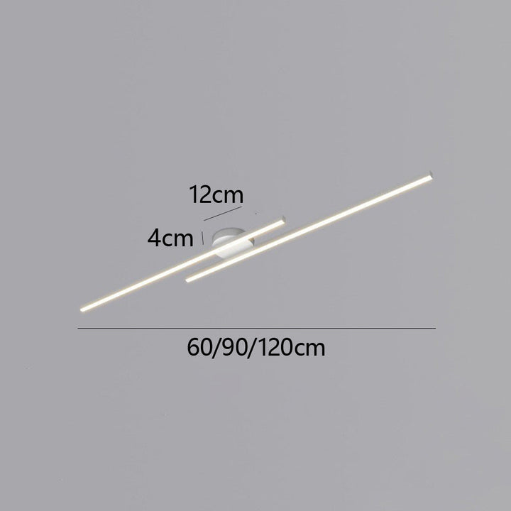 White aluminum semi flush mount LED ceiling light, bright & modern for any room.