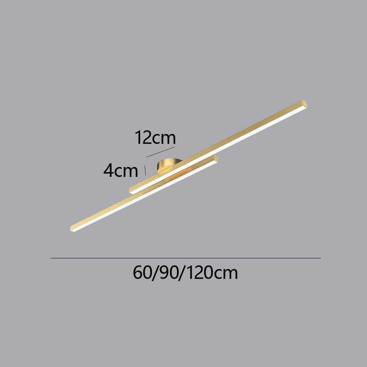 Cool white LED aluminum semi flush ceiling light, bright & clear modern interior lighting.