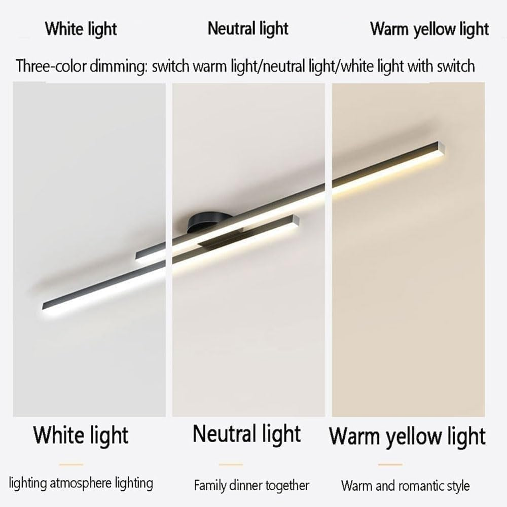 Minimalist aluminum semi flush mount LED ceiling lamp, enhancing modern home decor.