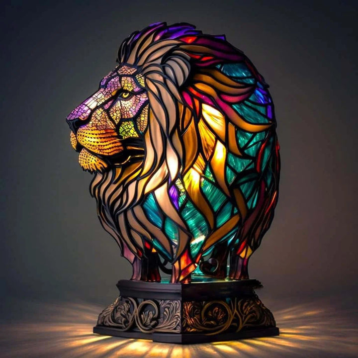 Fantasy animal lamp, modern artistic lighting. Sculptural table lamp, unique home decor statement piece.
