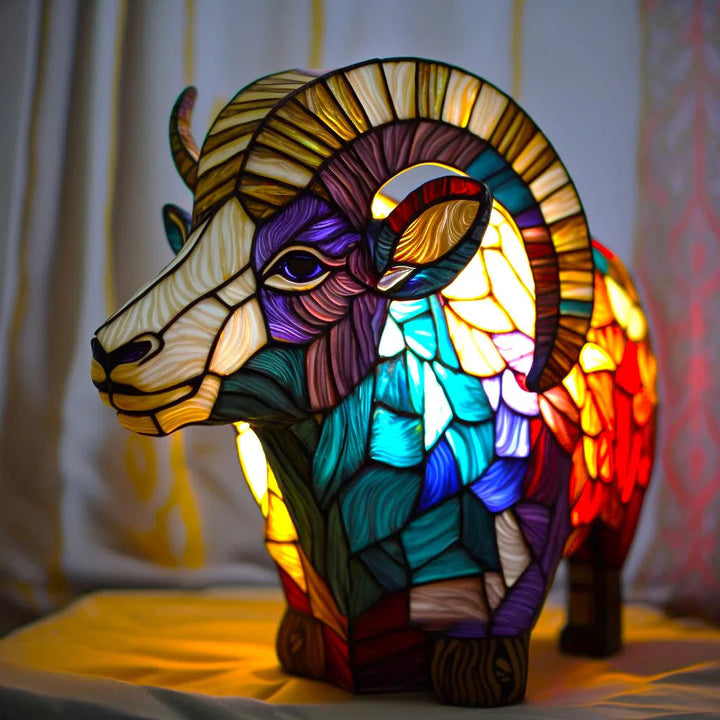 Desk lamp with unique sculptural design, modern and artistic. Ambient light, a stylish home accent.