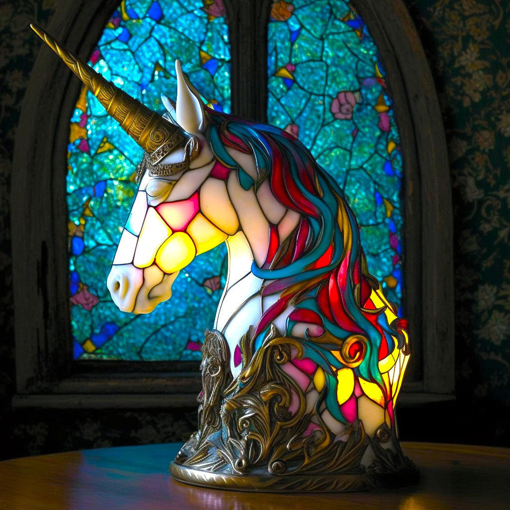 Fantasy light, modern sculptural table lamp. Artistic home decor, unique design, perfect as a desk lamp.
