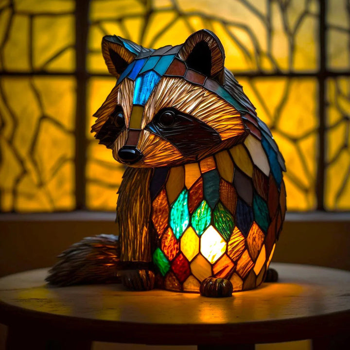 Modern unique design table lamp, sculptural home decor. Artistic lighting provides ambient desk light.