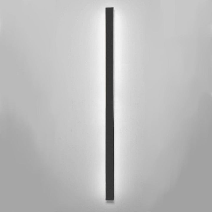 Stylish modern LED outdoor wall sconce, provides elegant exterior lighting.