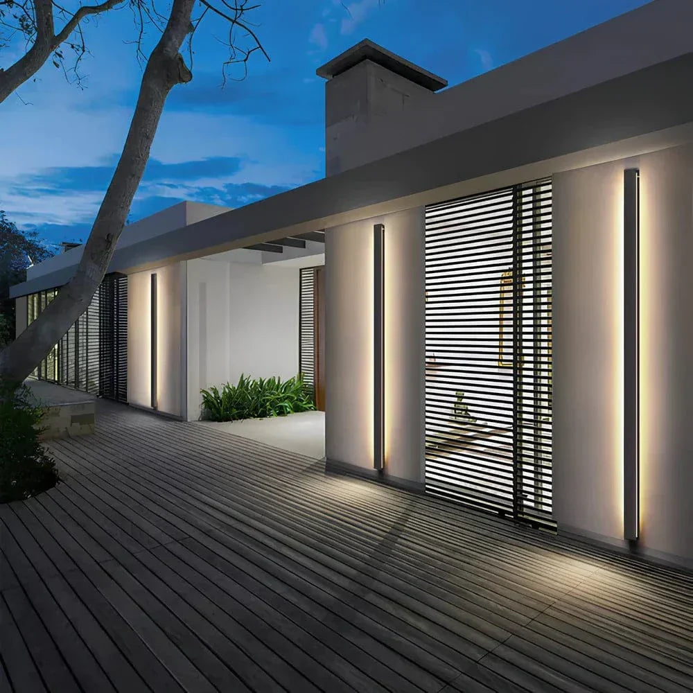 Contemporary exterior wall sconce light, easy installation for home upgrades.