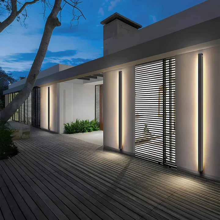 Contemporary exterior wall sconce light, easy installation for home upgrades.