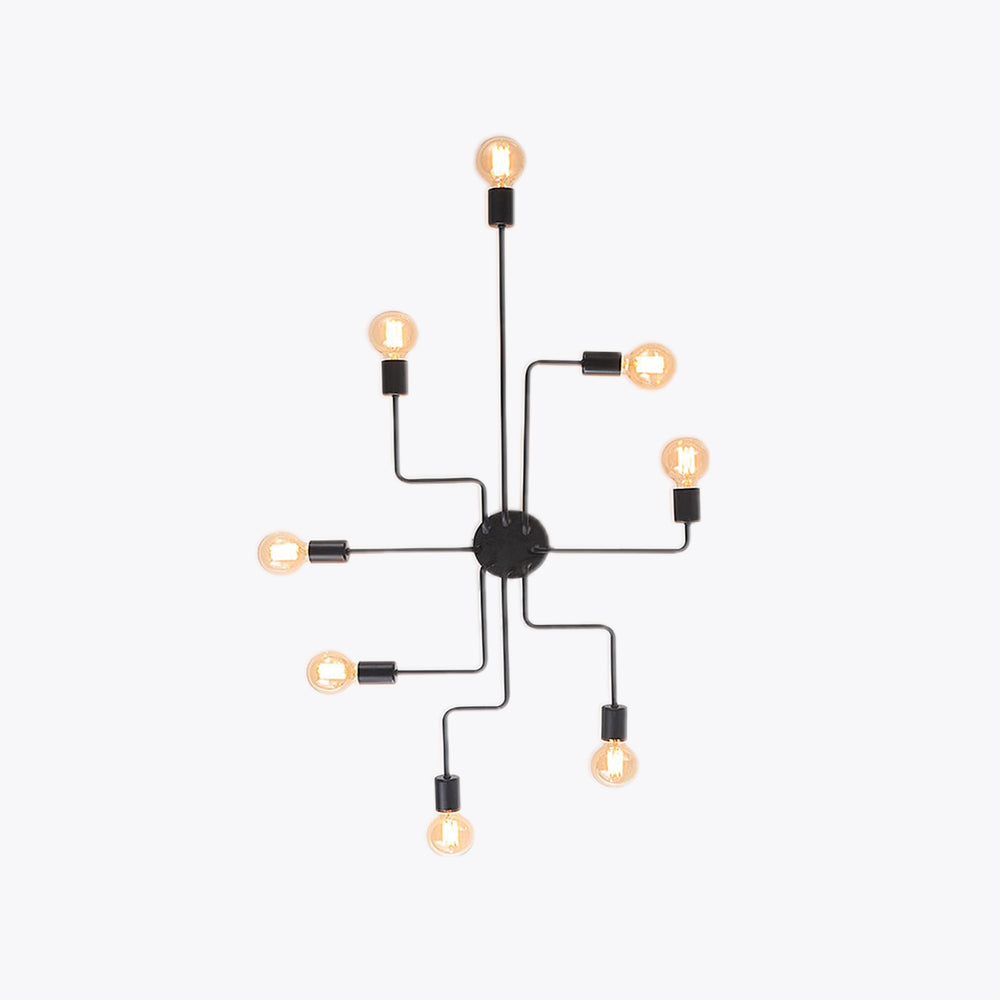 Modern black flush mount LED ceiling light fixture, perfect for stylish home decor.
