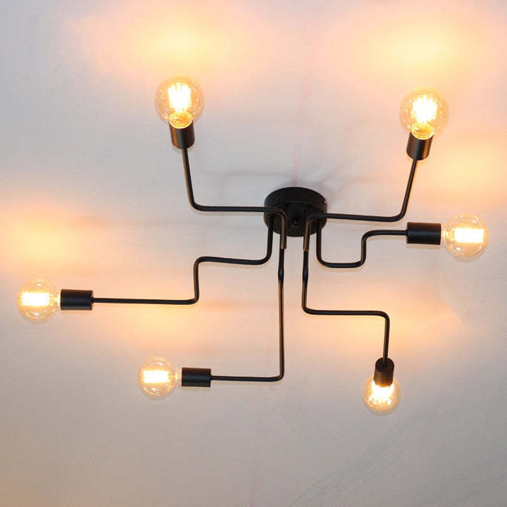 Minimalist black flush mount ceiling light, providing modern LED illumination for home decor.