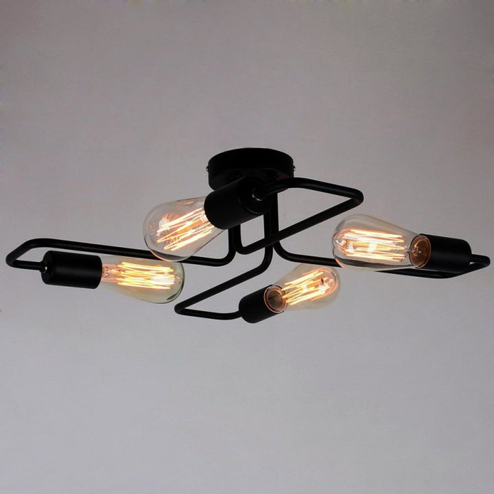 Round black flush mount ceiling light, an elegant choice for modern home interior lighting.