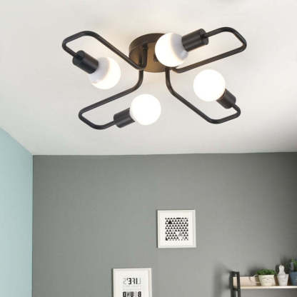 Stylish black flush mount fixture, a versatile LED ceiling light for any room decor.