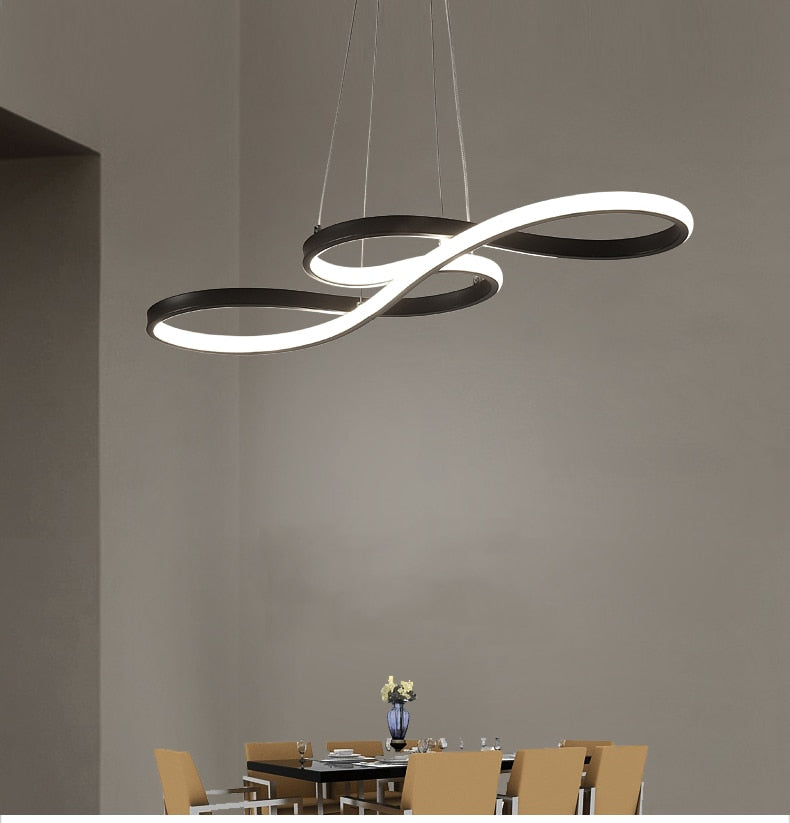 Sleek white linear pendant light, an adjustable ceiling fixture perfect for kitchens or offices.