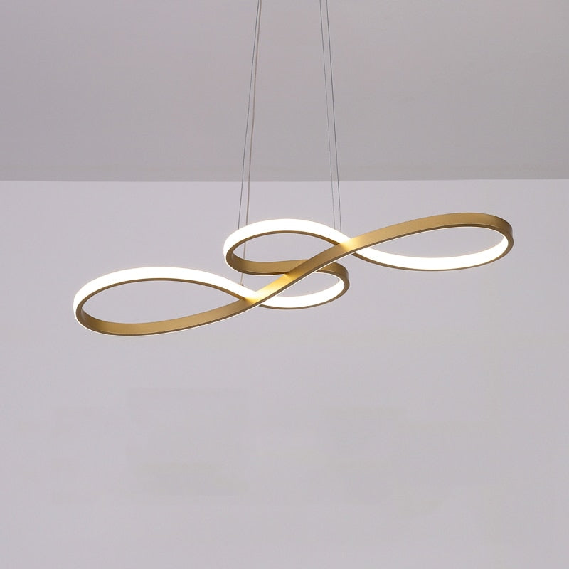 Minimalist white linear ceiling light, a modern pendant lamp for kitchens or open plan spaces.