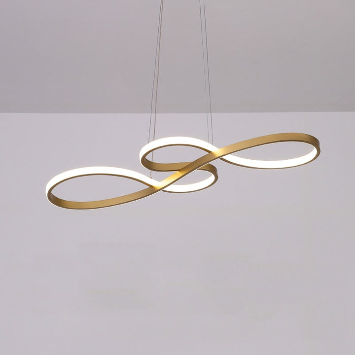 Minimalist white linear ceiling light, a modern pendant lamp for kitchens or open plan spaces.