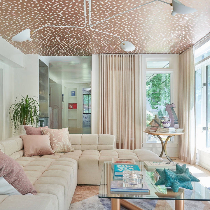 Modern multi-arm ceiling lamp, adjustable light for contemporary decor.