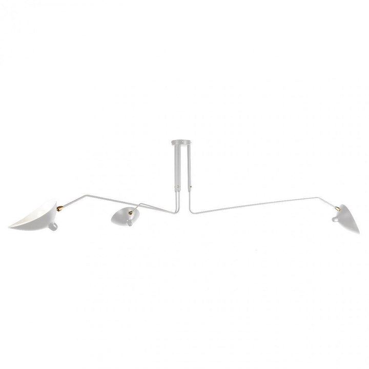 Modern multi-arm black ceiling lamp, adjustable, ideal for living room.