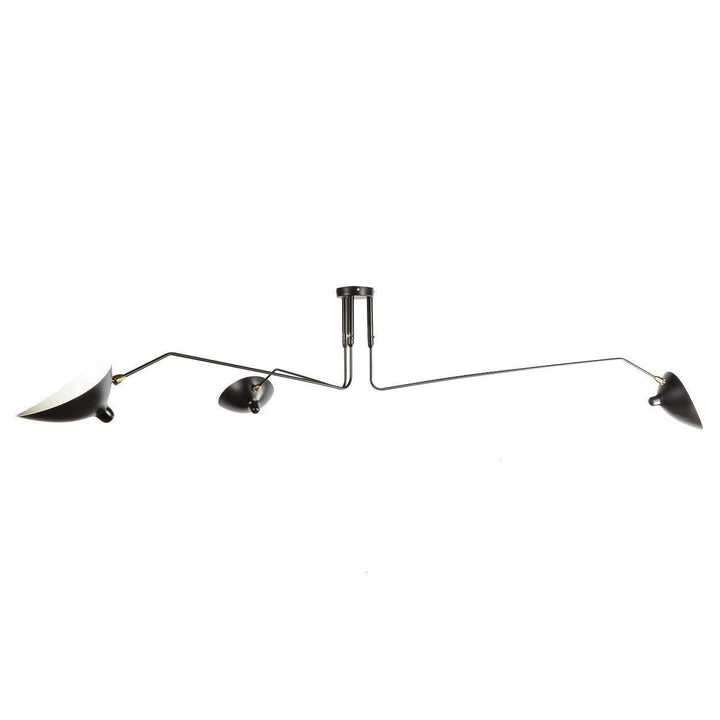 Adjustable black multi-arm ceiling light, a key contemporary decor element.