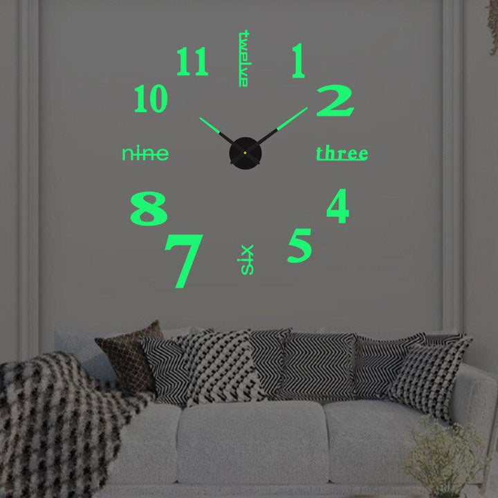 Minimalist black quartz wall clock, adding modern decor to any space.